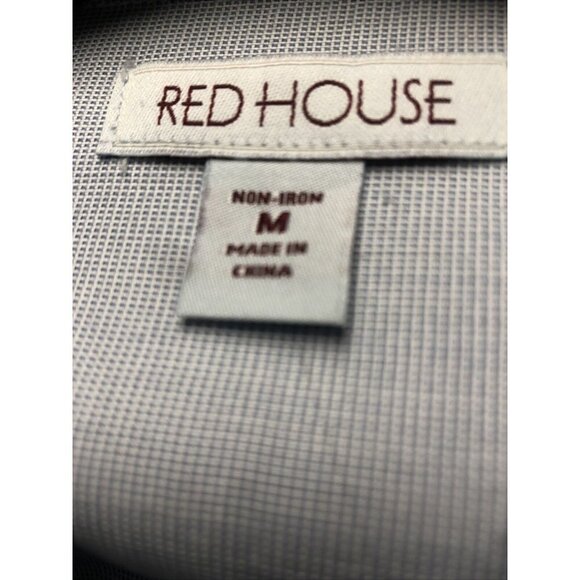 Red House Blouse Womens Medium Gray Button Down Long Sleeve Collar Ladies Casual - Picture 5 of 5